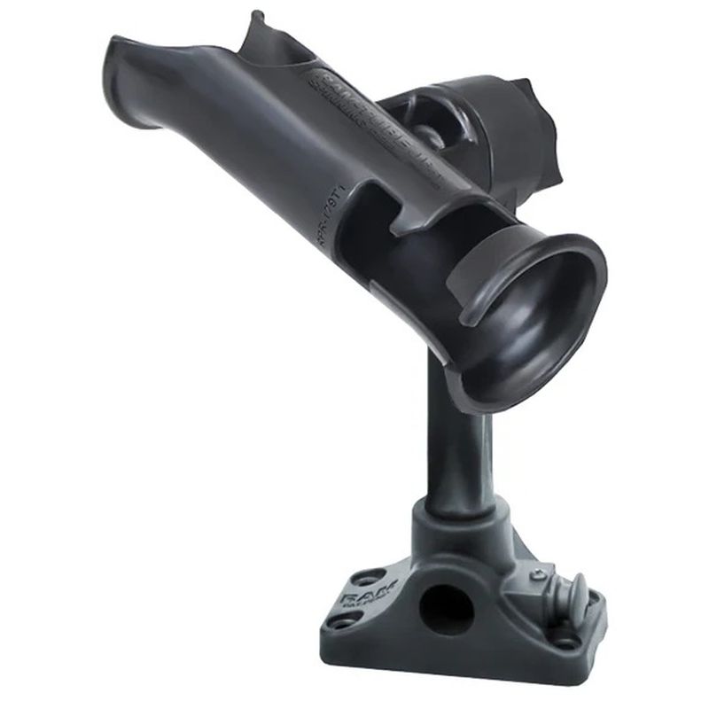 RAP-390-BMPU RAM® Tube Jr.™ Rod Holder with Bulkhead/Flat Surface Base - 6" Post