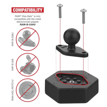 RAP-462NPT compatibility with RAM Diamond Base 