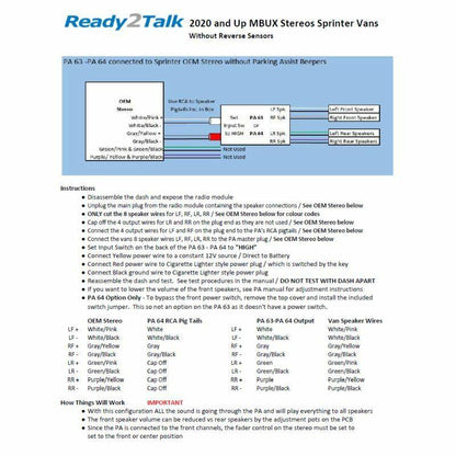 Ready2Talk Line Level Converter - for vehicles with reverse sensor beepers