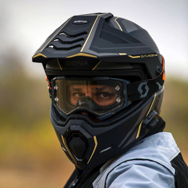Sena Outlander Smart ADV Dual-Sport Helmet - Gloss White