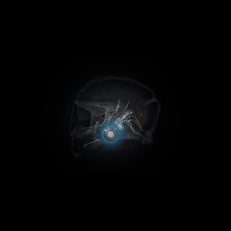 Sena Phantom Smart Helmet with Mesh Comms - speaker placement 