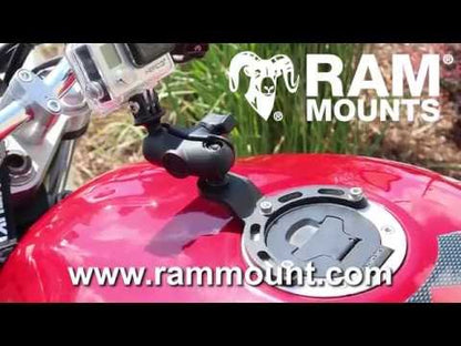 RAM Action Camera / GoPro mount with Gas / Fuel Tank Base - Medium Arm