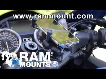 RAM Radar Detector Mount - Power Plate with Fork Stem Mount / Long Arm