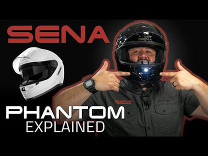 Sena Phantom ANC Smart Helmet with Mesh Comms - Gloss Black