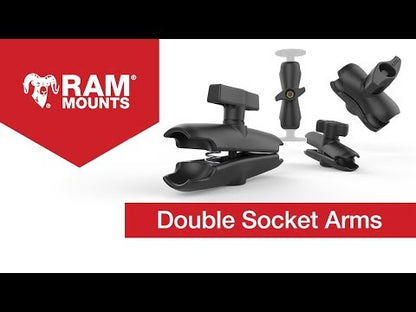 RAM Double Socket Arm - B Series (1" ball) - Medium length - with Retention Knob