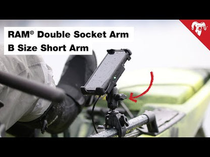 RAM Double Socket Arm - D Series (2.25" Ball) - Short length 129mm