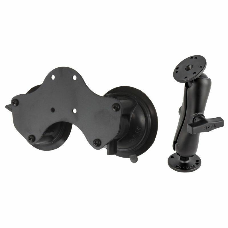 RAM Suction Cup Base - Dual Cup with Arm and Round Bases (C Series 1.5")