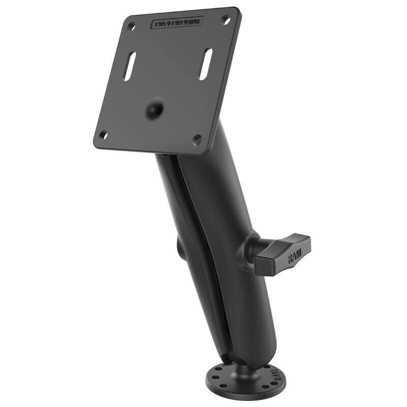 RAM Square 75mm VESA Base Plate - C Series with Long Arm and Round Plate