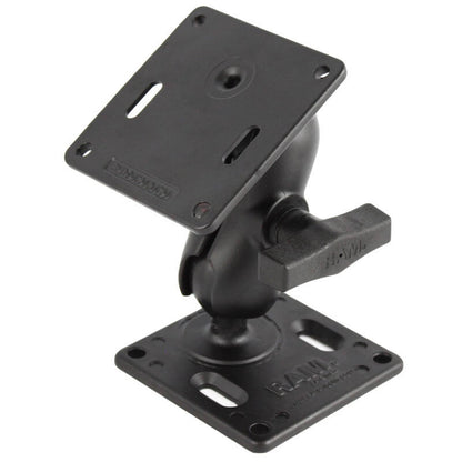 RAM Square 75mm VESA Base Plates with short double socket arm - C Series