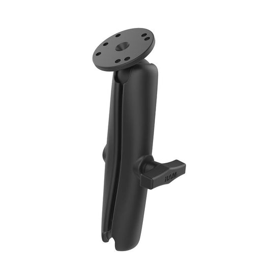 RAM Double Socket Arm with Round Base - C Series (1.5" Ball) - Long length