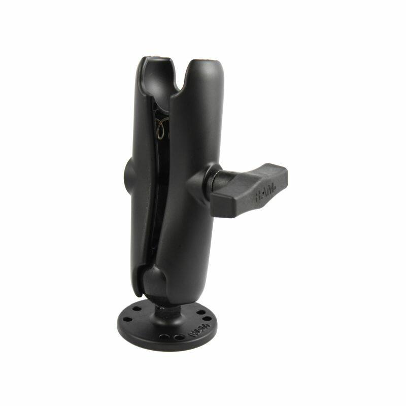 RAM Double Socket Arm with Round Base - C Series (1.5" Ball) - Medium length