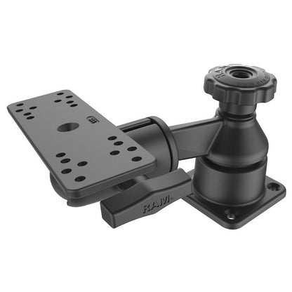 RAM Marine Swing Arm Horizontal Mount with Swivel Ball & Socket Joint