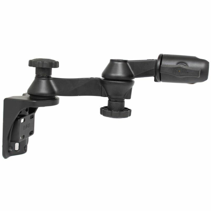 RAM Marine Swing Arm - Double with Swivel Single Socket - Vertical Base