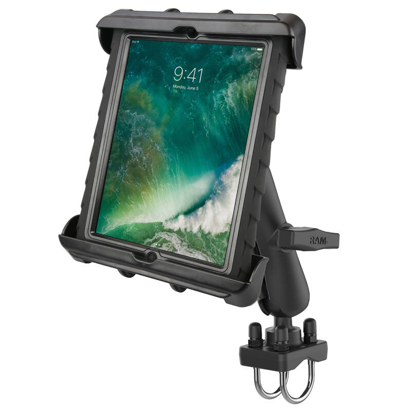 RAM-138-235-TAB17U RAM Tab-Tite cradle with doiuble U-Bolt base  with tablet 