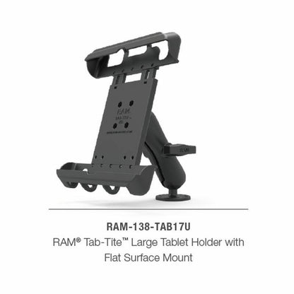 RAM Tab-Tite Cradle - 10" Tablets with Flat Surface Base (C Series)