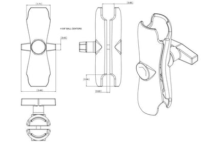 RAM X-Grip Universal SmartPhone Cradle - Suction Cup Base - C Series Arm