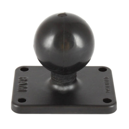 RAM Double Ball Mount with Round Base Plate and Rectangular Plate