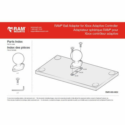 RAM Wheelchair Seat Mount for Xbox Adaptive Controller