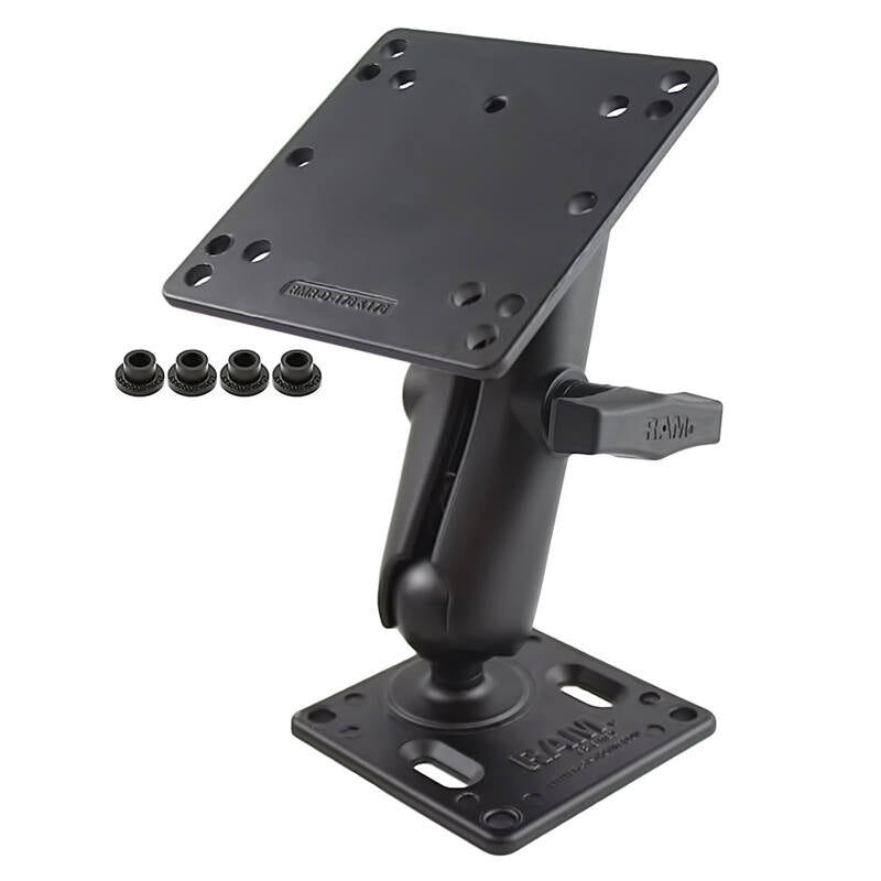 RAM Square 75 and 100mm VESA Base Plates with double socket arm - C Series