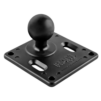 RAM Square 75mm VESA Base Plate - with Arm and Round Base - (C Series)