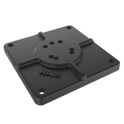 RAM Square Flat Base Plate - 6" square with AMPS Hole Pattern