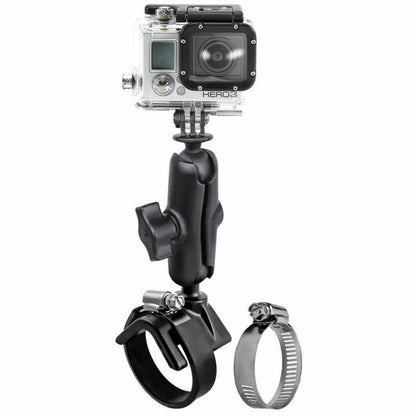RAM-B-108-GOP1U RAM® Strap Clamp Mount with Universal Action Camera Adaptor 