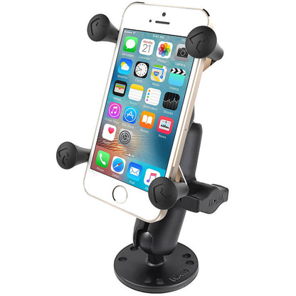 RAM X-Grip Universal Smartphone Cradle - Flat Surface Mount with Backing Plate