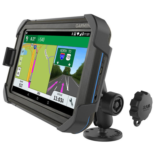 RAM-B-138L-GA75LU RAM® EZ-Roll'r™ Drill-Down Mount for Garmin Fleet 770, Overlander + More