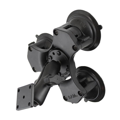 RAM-B-139U-224 RAM® Twist-Lock™ Triple Suction Cup Mount with Rectangle AMPS Plate