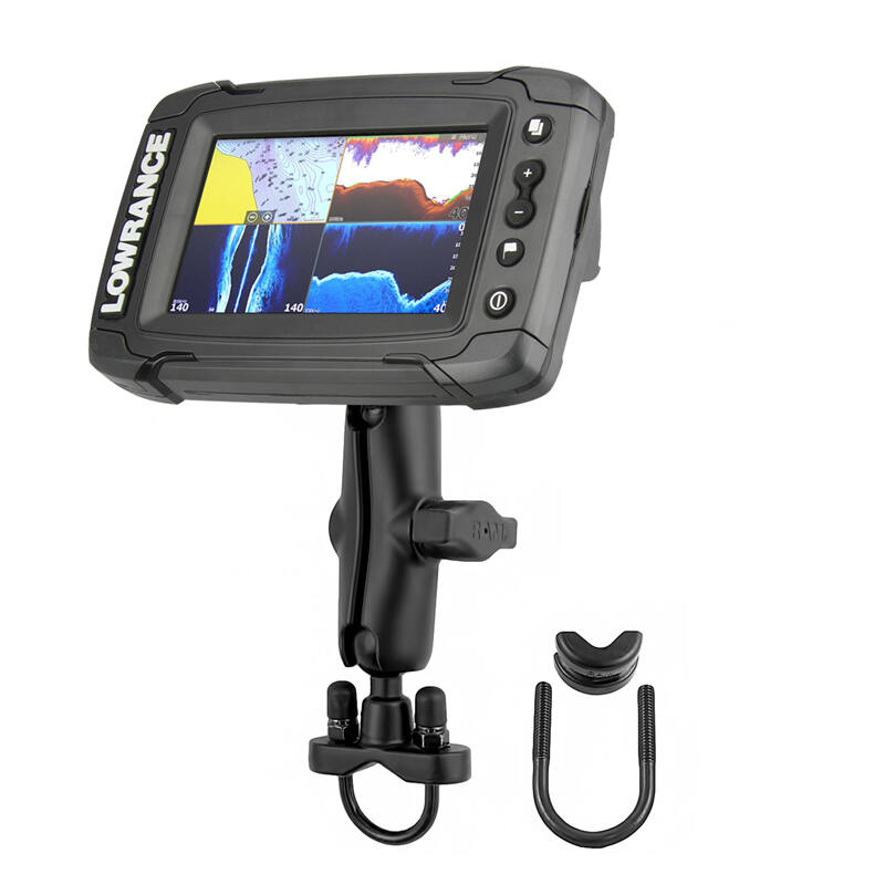 RAM Marine Lowrance Electronics Base - with Rail Base - Elite / Mark-4