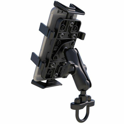 RAM-B-149Z-UN4U RAM® Finger-Grip™ Universal Mount with Handlebar U-Bolt Base from rear 