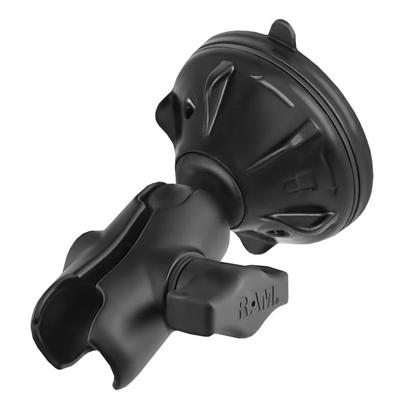 RAM-B-166-2-AU-NB RAM® Twist-Lock™ Small Suction Cup Base with Double Socket Arm