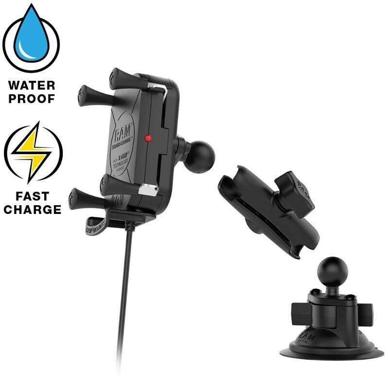 RAM X-Grip "Tough-Charge"  Universal Waterproof Charging Cradle + Suction Base