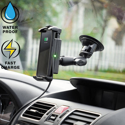RAM Quick-Grip Waterproof Wireless Charging Holder with Suction Cup Base