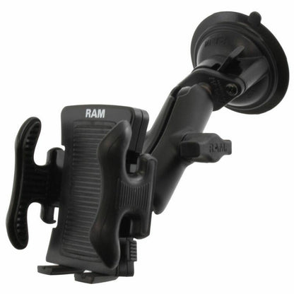 RAM Universal Spring Loaded Holder for Large Phones with suction cup base