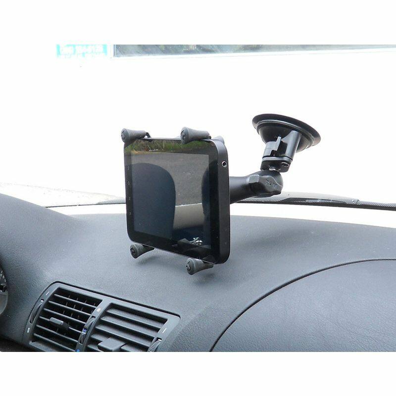 RAM-B-166-UN8U RAM® X-Grip® with RAM® Twist-Lock™ Suction Cup Mount for 7"-8" Tablets - on windscreen 