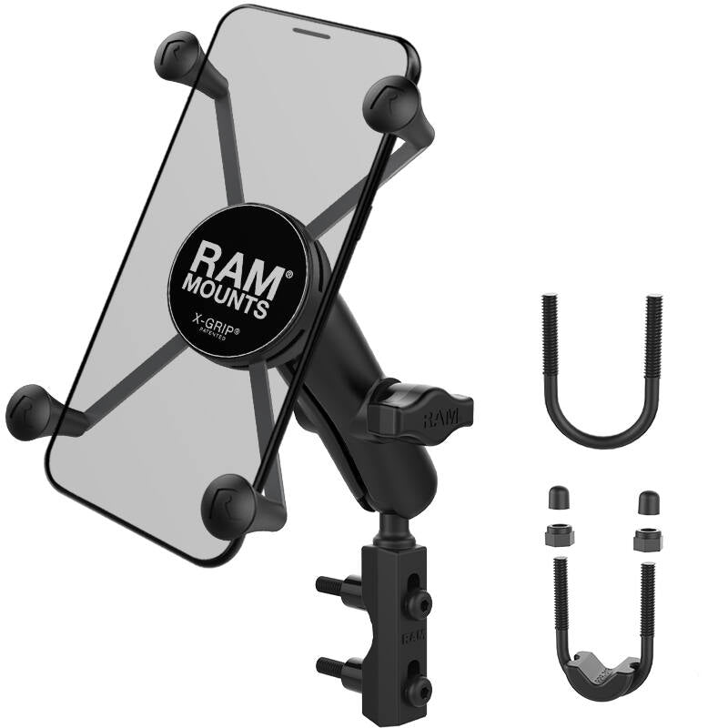 RAM X-Grip Universal Phablet Cradle with Brake/Clutch Clamp / U-Bolt Mount