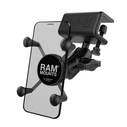 RAM X-Grip Universal SmartPhone Cradle - Glare Shield Clamp and Short Arm