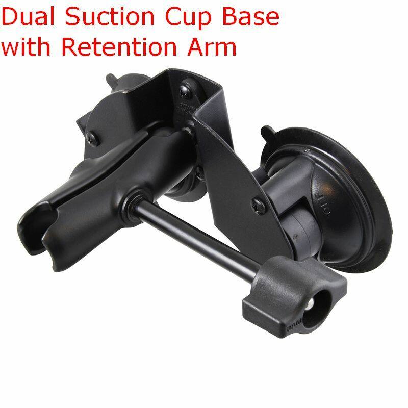 RAM dual suction base with arm complete with retention arm 