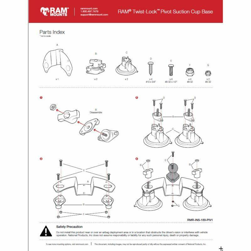 RAM Suction Cup Base - Dual Cup / Articulating