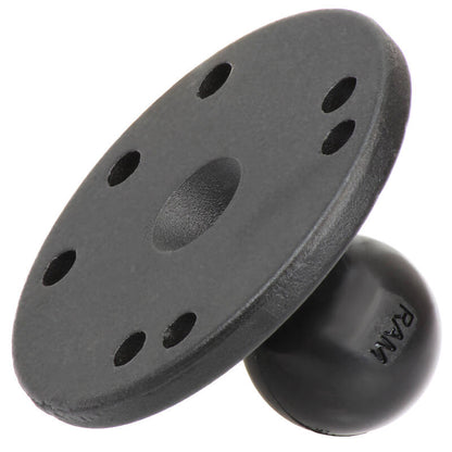 RAM Double Ball Mount with 2 Round Base Plates - B Series (1" Ball) - Short Arm