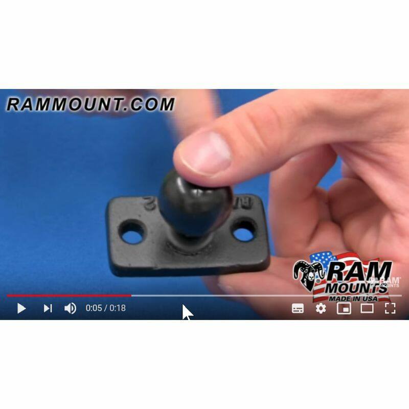 RAM Rectangular Base - B Series - 25 x 51mm - 2-hole pattern