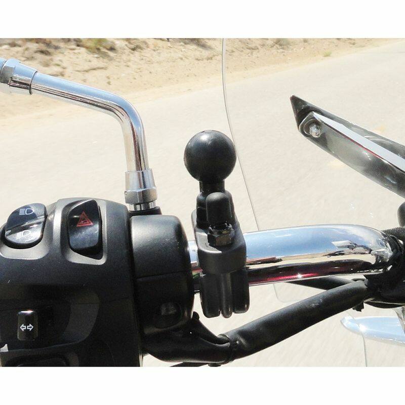 RAM U-Bolt Rail Handlebar Base with Diamond Plate and Medium Arm