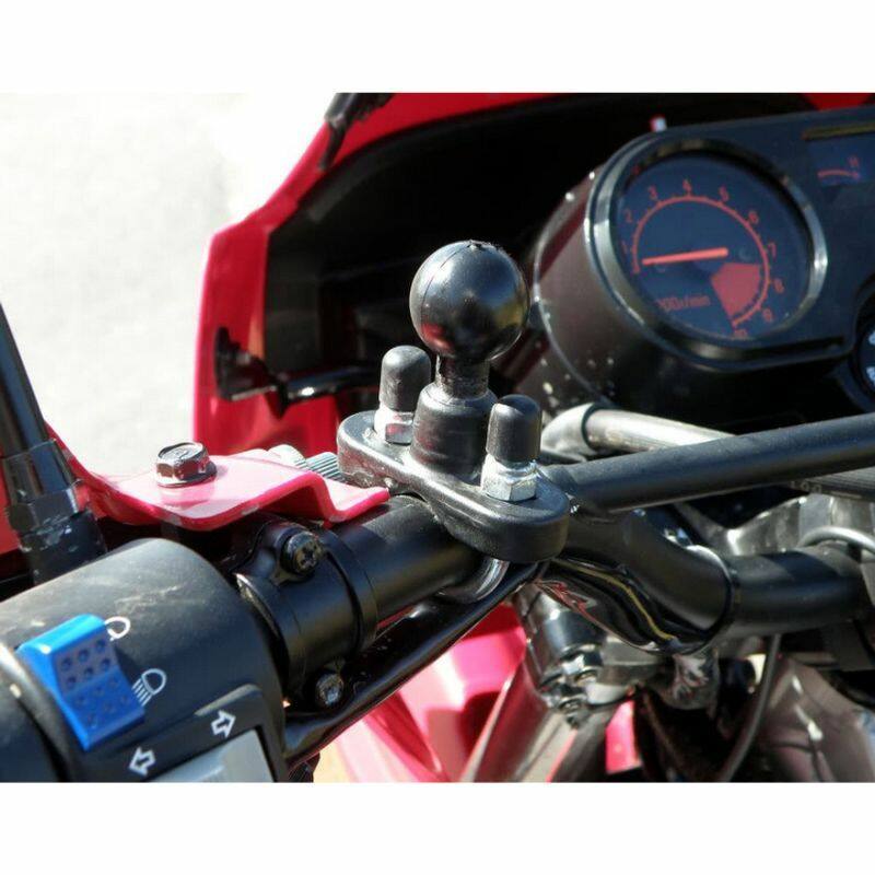 RAM U-Bolt Rail Handlebar Base with Diamond Plate and Medium Arm