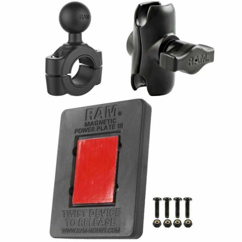 RAM Radar Detector Mount - Power Plate & Torque Base (Medium) - Short Arm