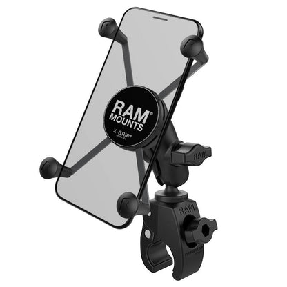 RAM X-Grip Universal Phablet Cradle with Tough-Claw Handlebar / Rail Base short