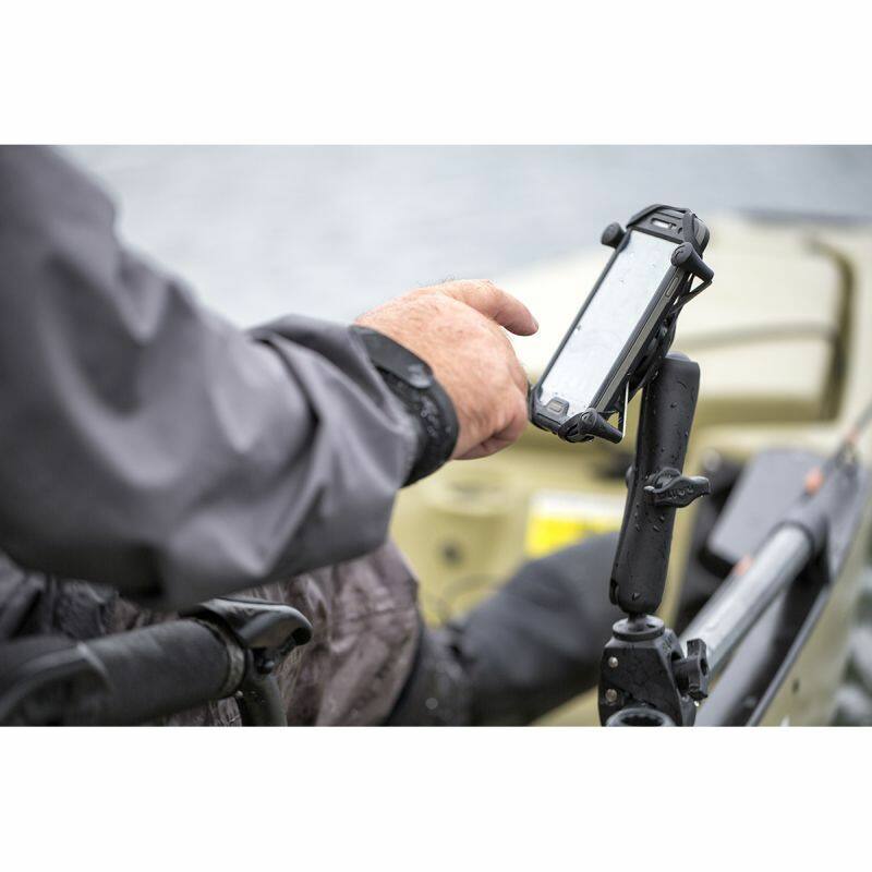 RAM X-Grip Universal Smartphone Cradle - Tough-Claw Handlebar Base + Long Arm