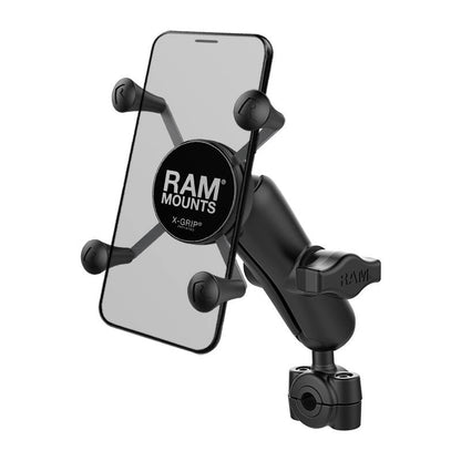 RAM X-Grip Universal Smartphone Cradle - Torque Base (Mini Bars) + Medium Arm