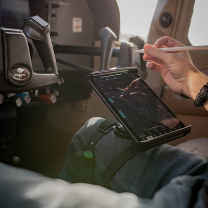 RAM knee-board mount in cockpit 