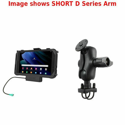 RAM EZ-Roll'r Powered Cradle for Samsung Tab Active 3 - D Series Clamp Base